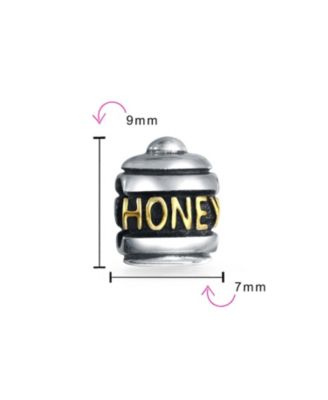 Sweet Honey Jar Charm Bead 14K Gold Plated Sterling Silver European Bracelet