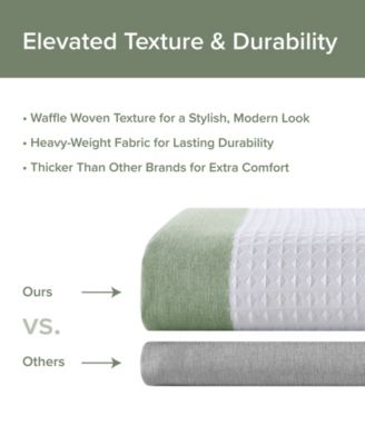 Spa Waffle 3M-Scotchgard™ Shower Curtain, 72" x  72"