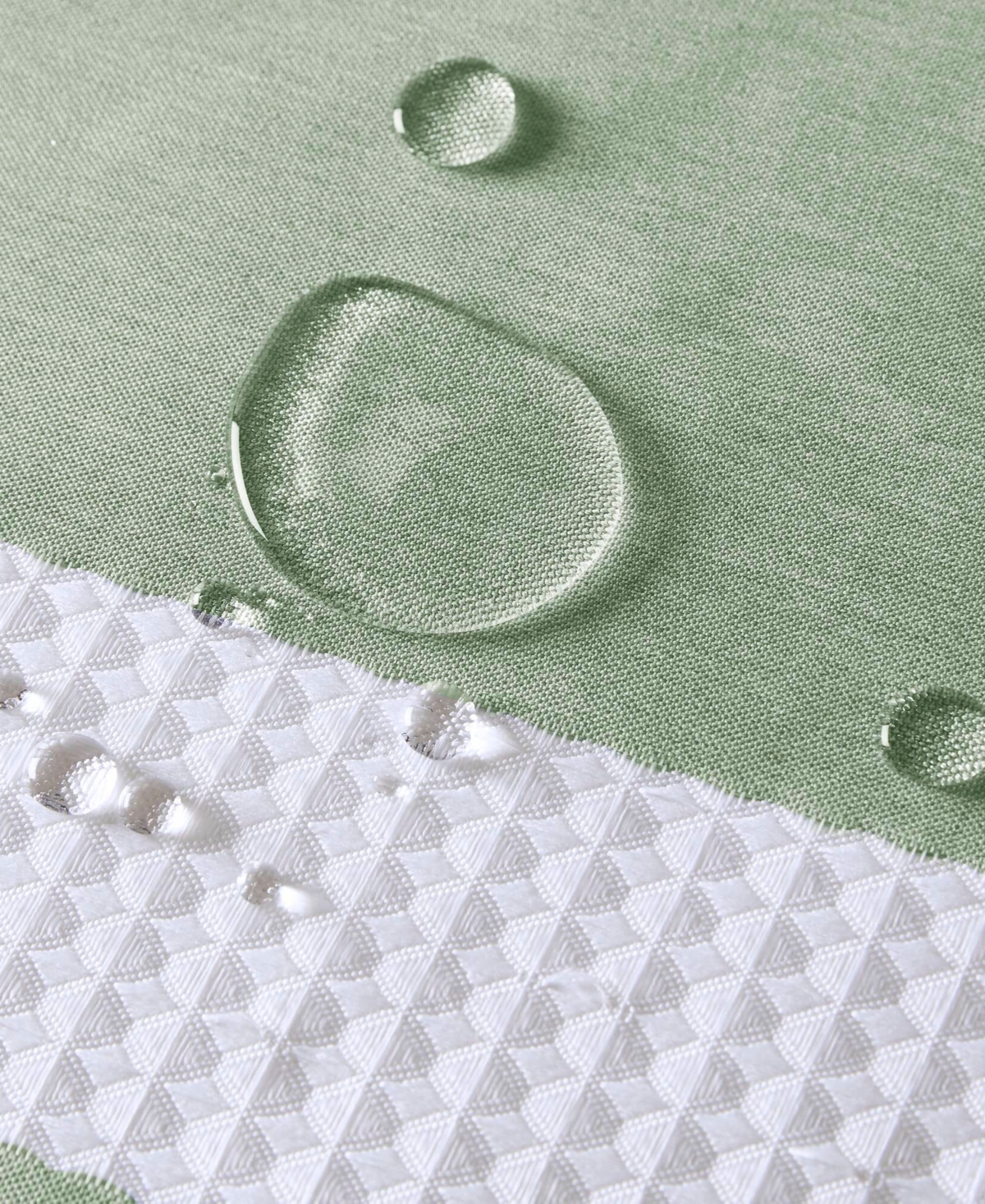 Madison Park Spa Waffle 3m-scotchgard Shower Curtain, 72" X 84" In Sage Green