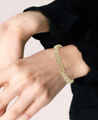 Men's Diamond Polished Open Link Bracelet (3 ct. t.w.) in 10k Gold