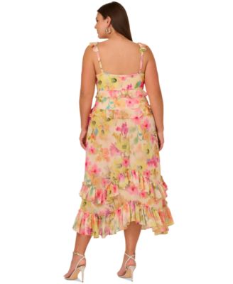 Plus Size Ruffle-Trim Sleeveless Dress