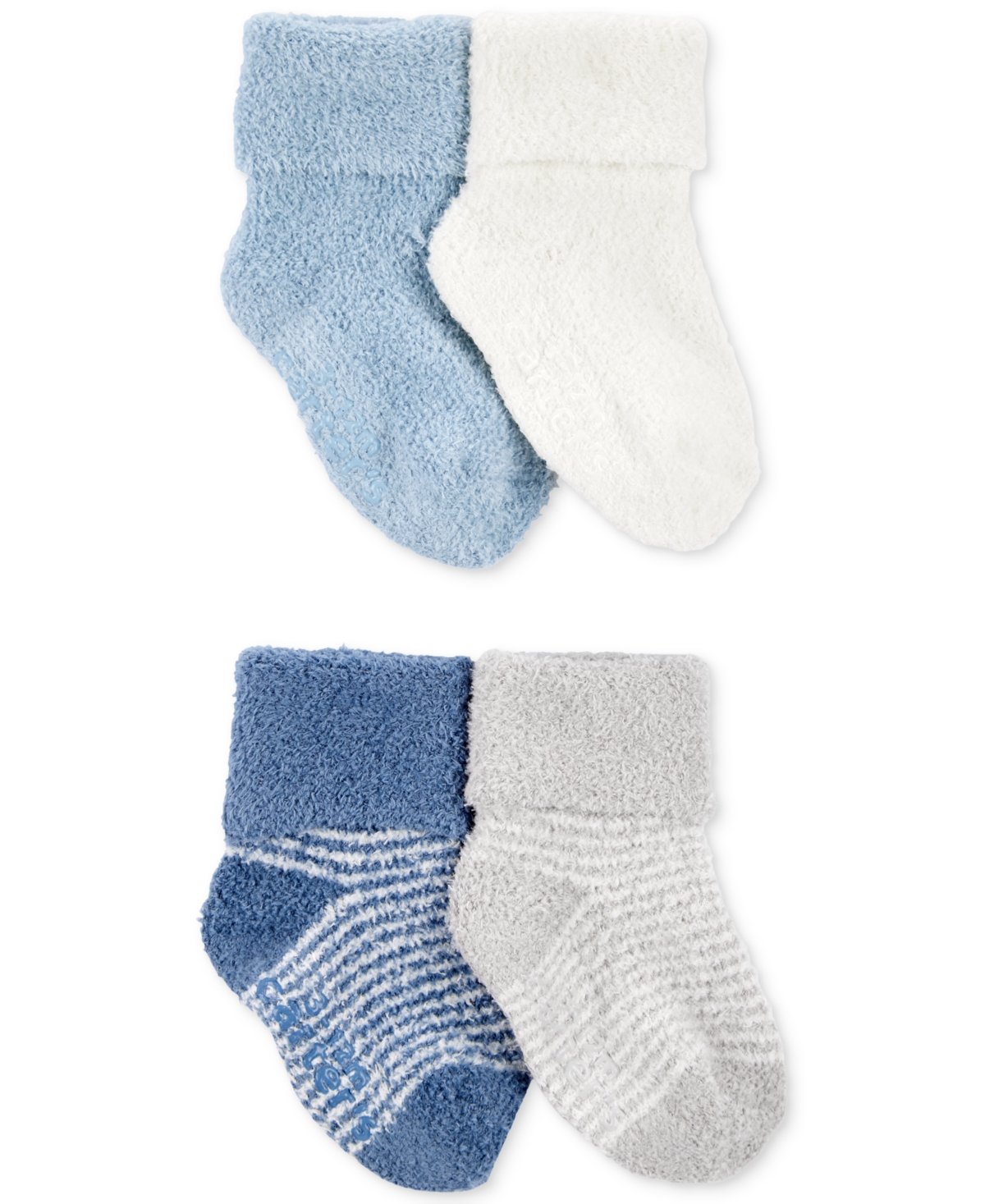 Carter's Baby Boys 4-pk. Chenille Foldover-cuff Booties