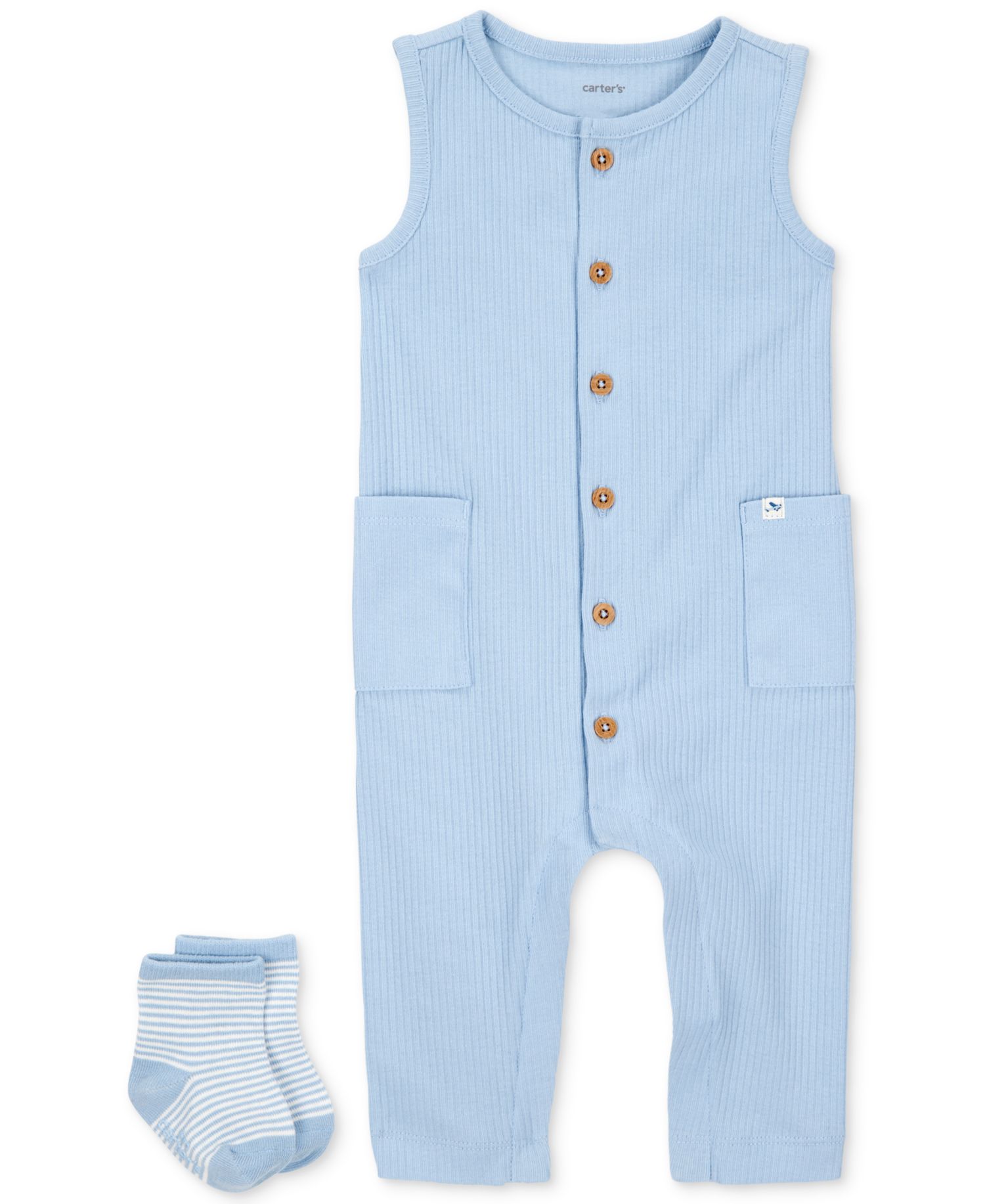 Baby Boys Jumpsuit & Socks, 2 Piece Set