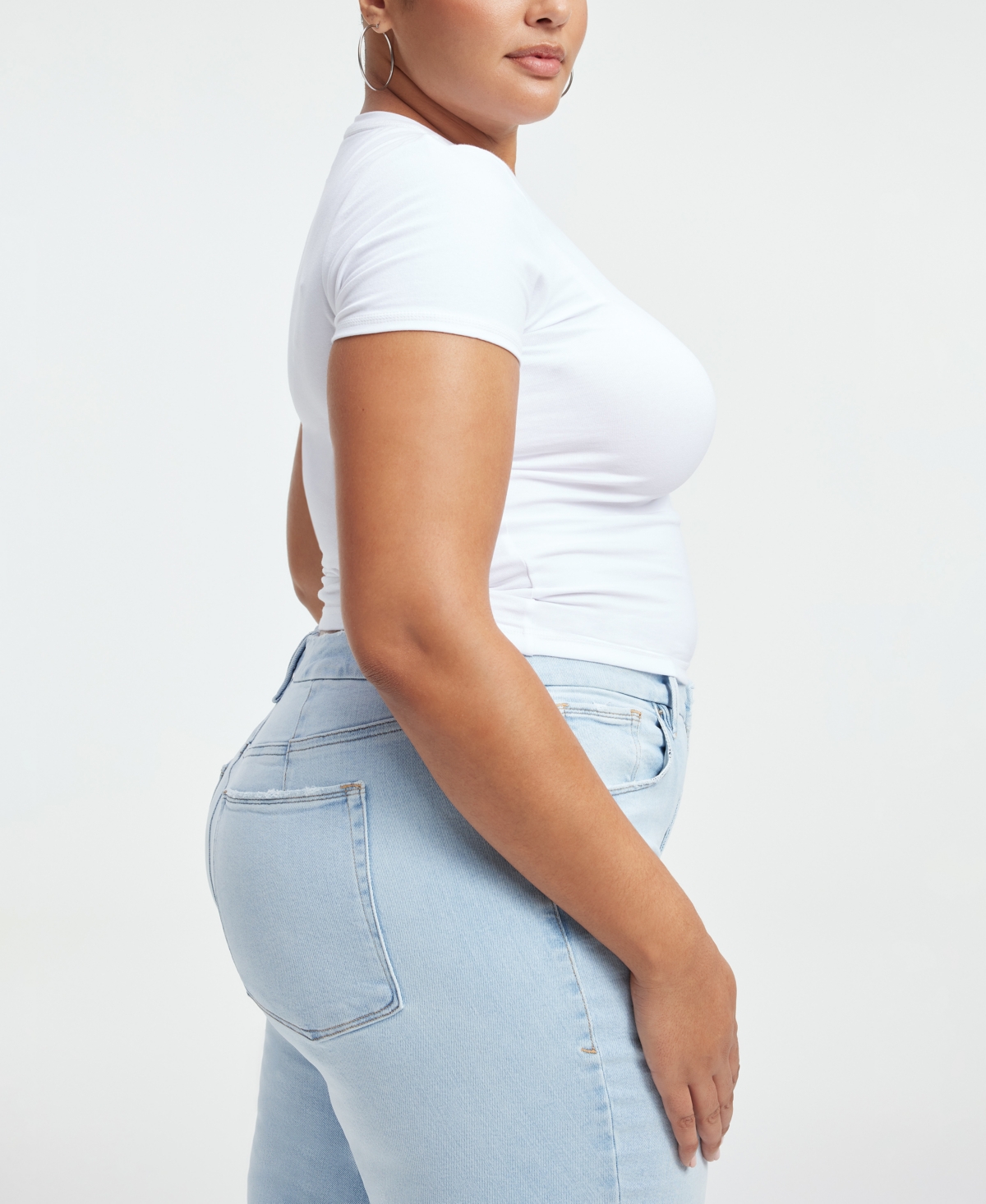 Good American Women's Super Stretch Baby T-shirt In White