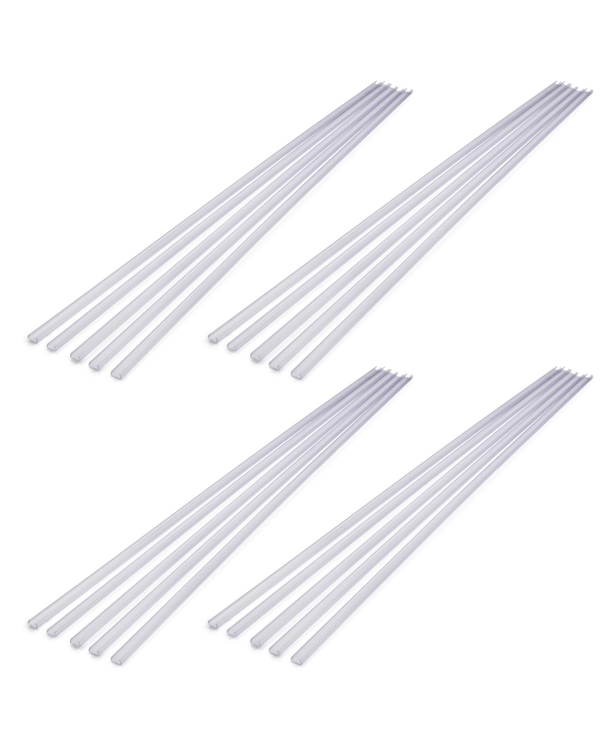 20 Pack 39&#x22; Pvc Channel Mounting Holder for 9/16&#x22; Led Neon Rope Light - Natrual