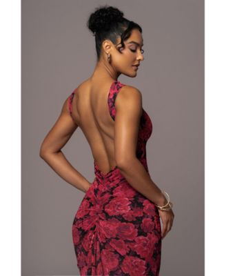 Women's Floral Front And Center Maxi Dress