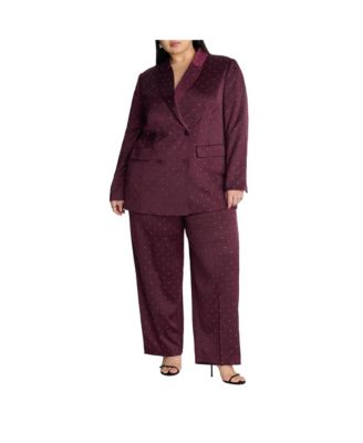 Брюки ELOQUII Plus Размера, украшенные стразами