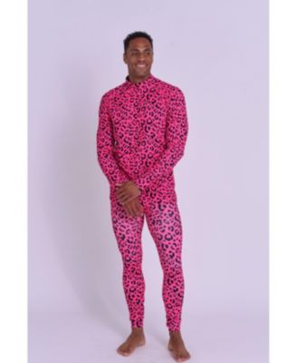 Men's Baselayer Top - Hotel California Pink Leopard