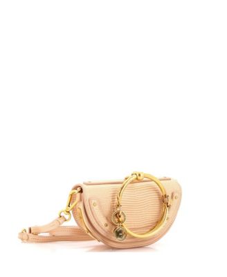 Бывшая в употреблении сумка через плечо Chloe Mini Nile из тисненой кожи