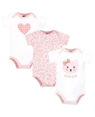 Hudson Baby Baby Girls Hudson Soft Everyday Cotton Bodysuits 3-Pack - Cutie bear 19$