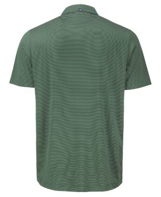 Мужское поло Cutter & Buck Forge Eco Fine Line в полоску стрейч из переработанного материала