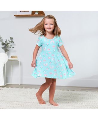 Baby Girls Spotted Leopard Short Sleeve Twirl Dress