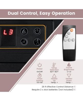 58 Inch Fireplace TV Stand with Adjustable Shelves for TVs up to 65 Inch