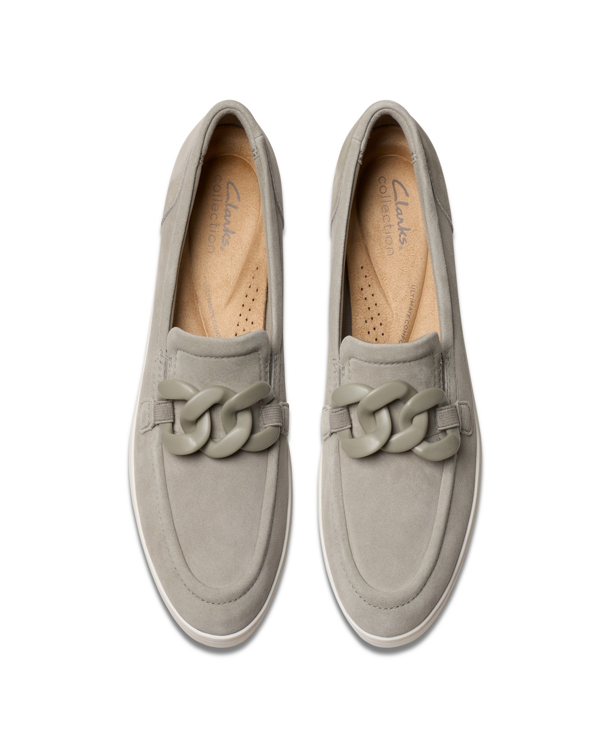 Clarks Women's Collection Zylah May Shoes In Stone Suede