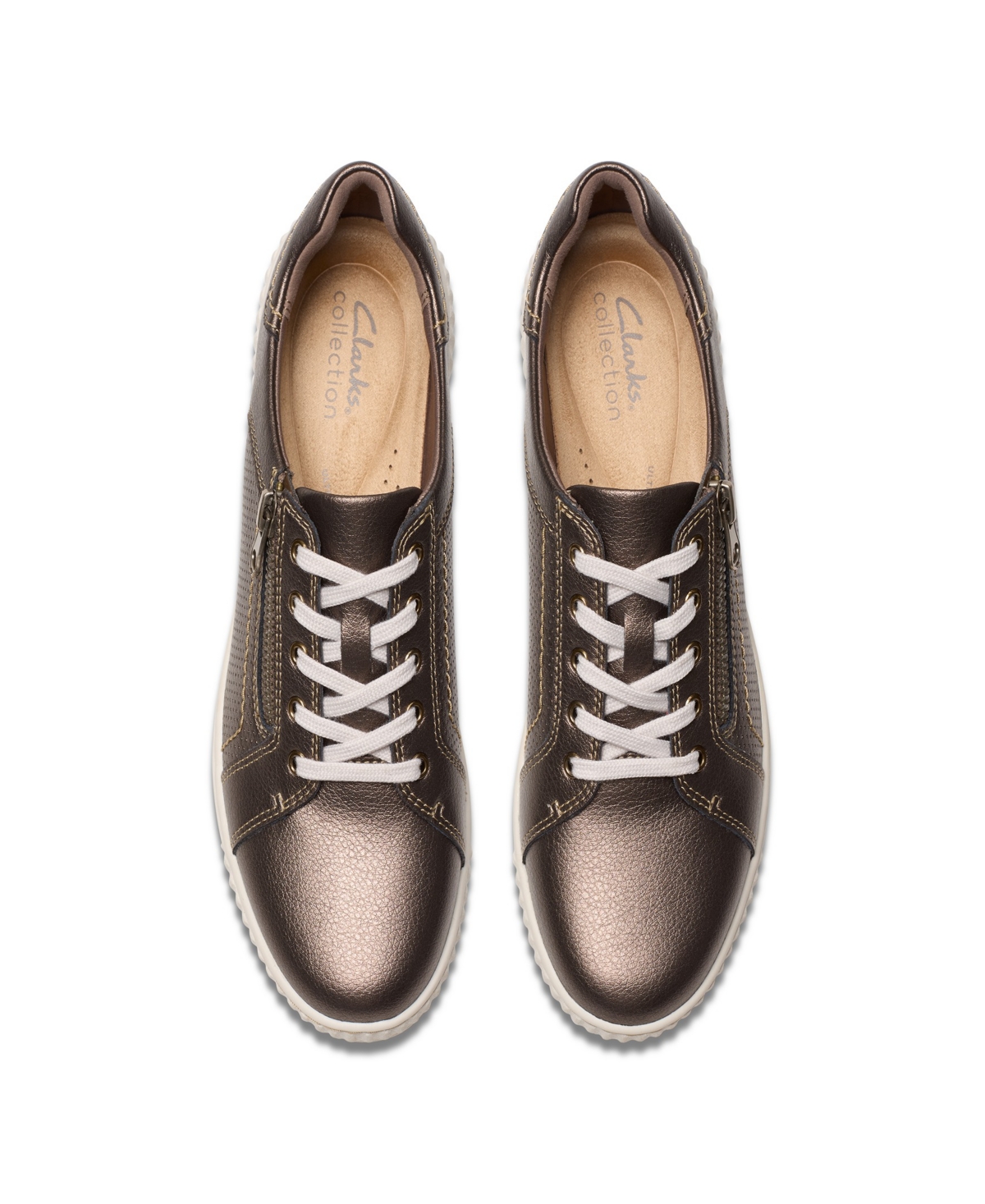 Clarks Women's Collection Caroline Janna Shoes In Bronze Leather