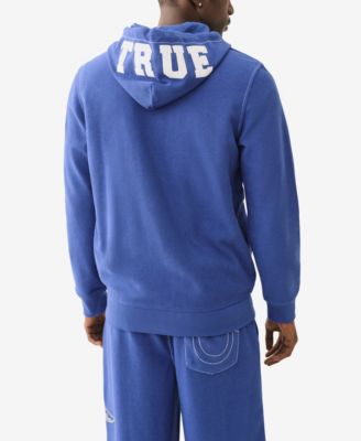 Истинная Религия True Religion Мужская махровая толстовка на молнии с обратной стороны