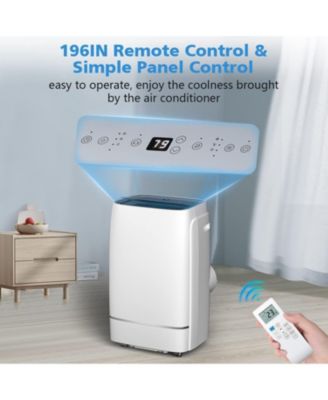 Portable Air Conditioner, 12000 BTU for Room up to 550 sq. ft, Dehumidifier & Fan, Portable AC with 3 Fan Speeds, Automatic Louver Sweep,24H Timer, Remote Control, ECO
