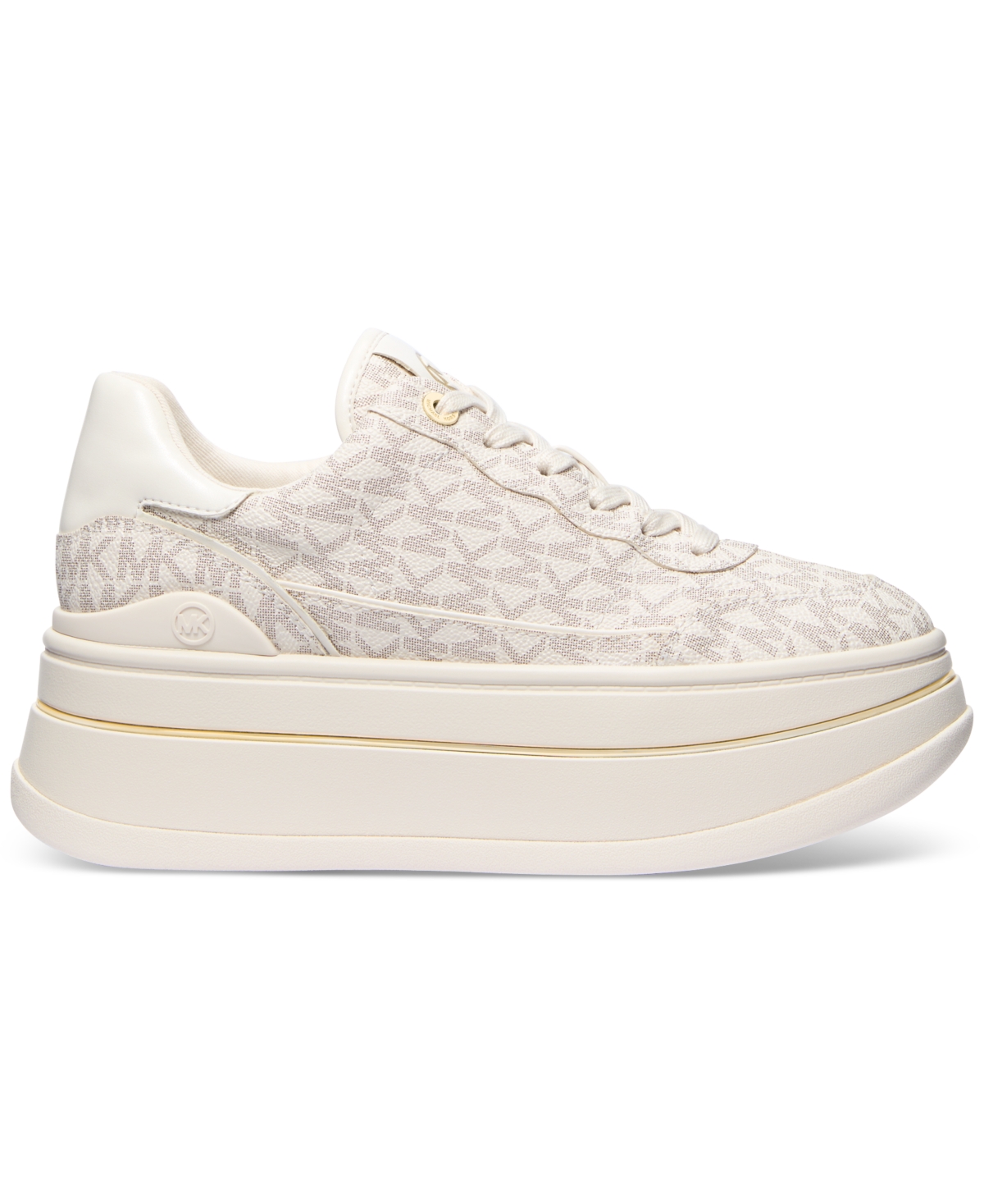 Michael Kors Hayes Signature Logo Platform Sneaker In Vanilla