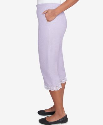 Women's Crystal Springs Eyelet Embroidered Capri Pants