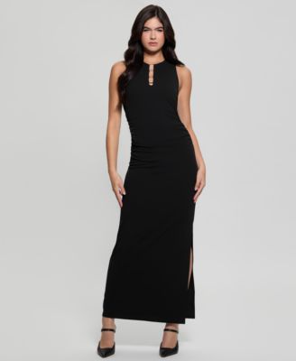 GUESS - Women's Tessie Hardware Side-Slit Maxi Dress