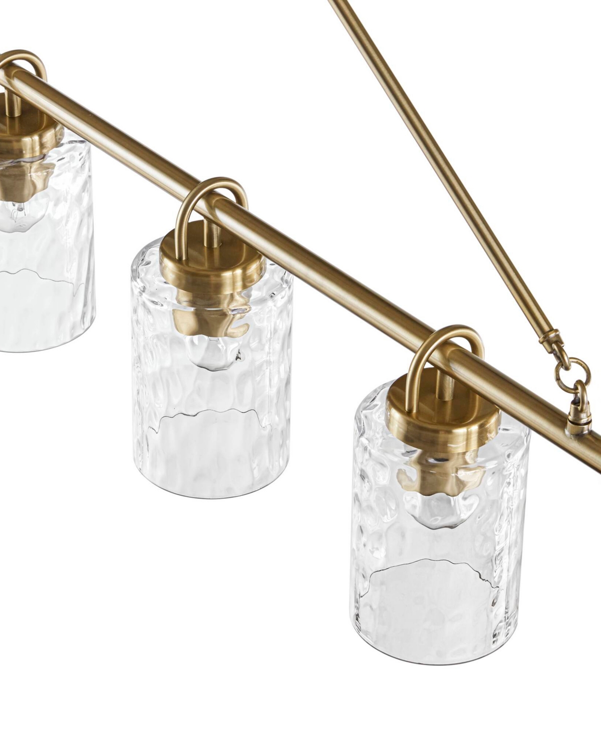 Ink+ivy 77.5" Curiana 5-light Linear Iron Chandelier In Antique Brass