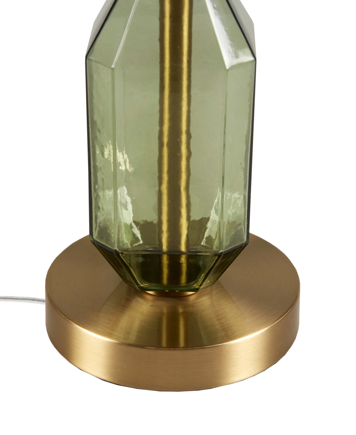510 Design 26.5" Zirconia Faceted Glass Table Lamp In Green