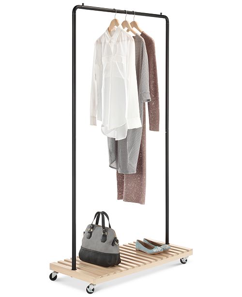 Whitmor Wood Slat Garment Rack Reviews Cleaning Organization