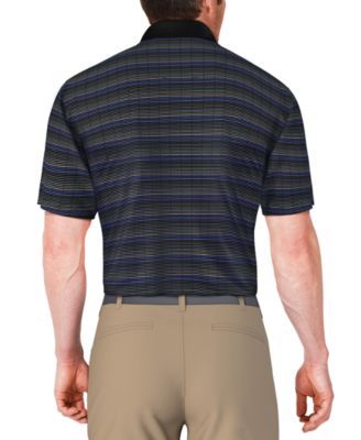 Мужская жаккардовая рубашка поло для гольфа в полоску с коротким рукавом PGA TOUR
