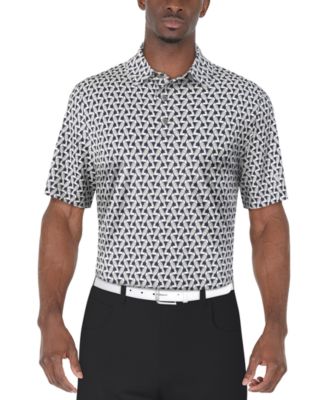 PGA TOUR - Men's Short Sleeve Toucan Print Golf Polo Shirt