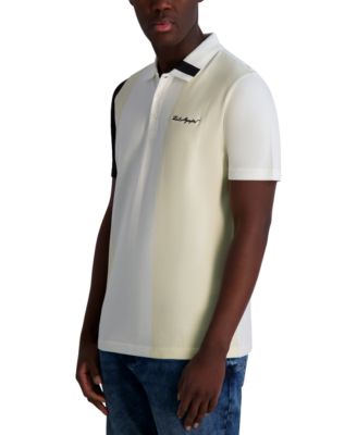 Мужская рубашка поло обычного покроя с цветными вставками от KARL LAGERFELD PARIS