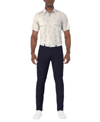 Men's Drink-Print Short-Sleeve Polo Shirt