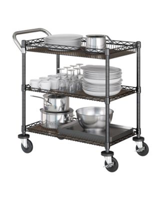 3-Tier Utility Cart with Shelf Liners