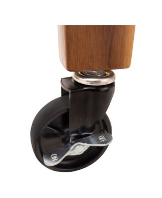 Acacia Wood Raised Garden Bed Planter Cart