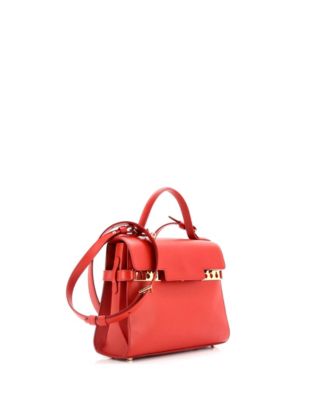 Кожаная сумка Delvaux MM Tempete с верхней ручкой, бывшая в употреблении