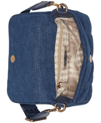 Voyage Quilted Denim Crossbody Bag