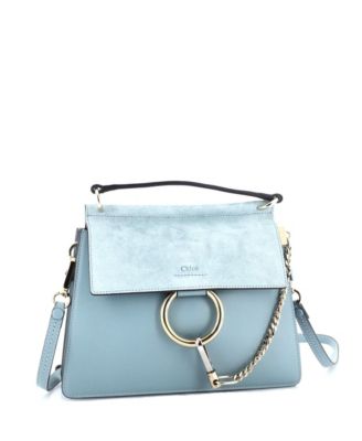 Бывшая в употреблении сумка Chloe Small Faye с верхней ручкой из кожи и замши