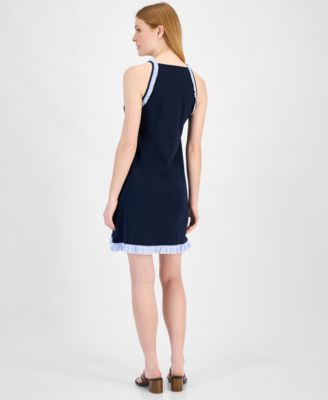 Женское хлопковое мини-платье с оборками на подоле от Tommy Hilfiger