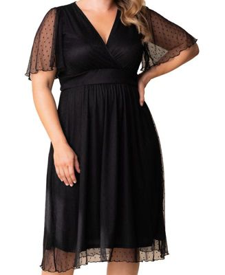 Коктейльное платье Margot из сетчатой ткани Kiyonna Plus Size