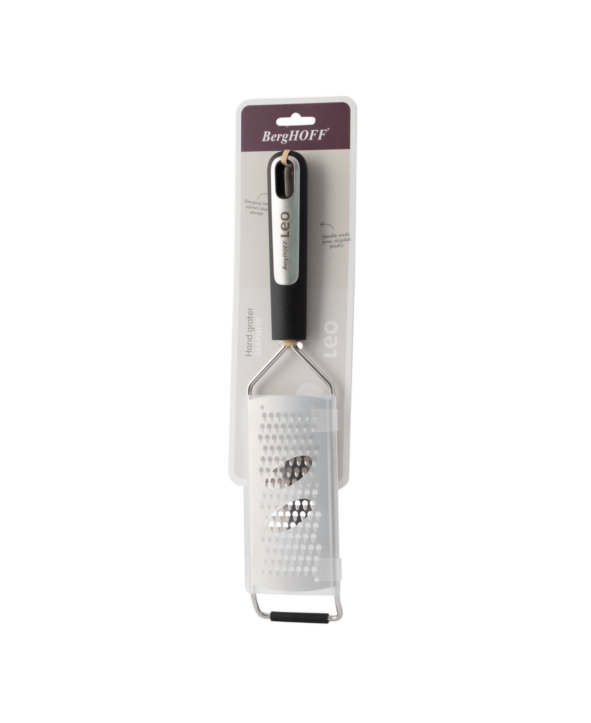 Berghoff Leo Graphite 12.5" Stainless Steel Hand Grater In Black