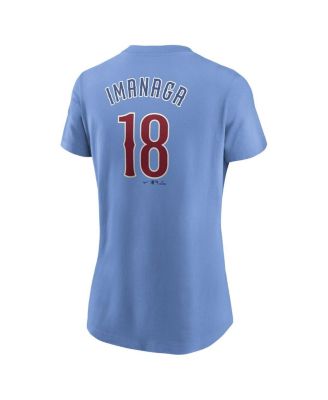 Женская футболка Nike Shota Imanaga Baby Blue Chicago Cubs с фирменным номером Fuse от Nike