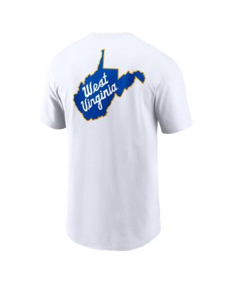 Men's Jerry West White West Virginia Mountaineers Warm Up T-Shirt