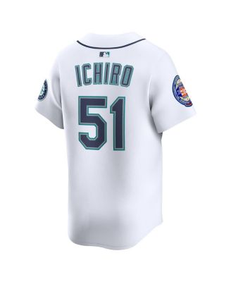 Мужская футболка Nike Ichiro Suzuki White Seattle Mariners, включенная в Национальный зал бейсбольной славы на 2025 год, Nike Home Limited Player Jersey