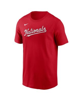 Men's James Wood Red Washington Nationals Fuse Name Number T-Shirt