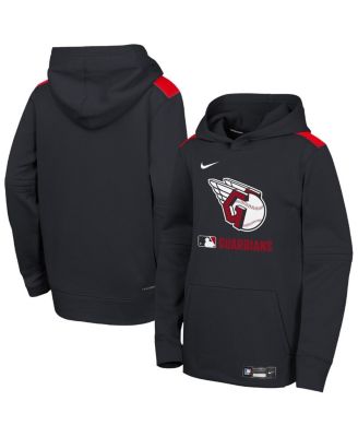 Nike - Big Boys and Girls&nbsp;Navy Cleveland Guardians Authentic Collection Performance Pullover Hoodie