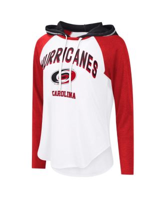 Women's White Carolina Hurricanes VIP Raglan Long Sleeve Hoodie T-Shirt