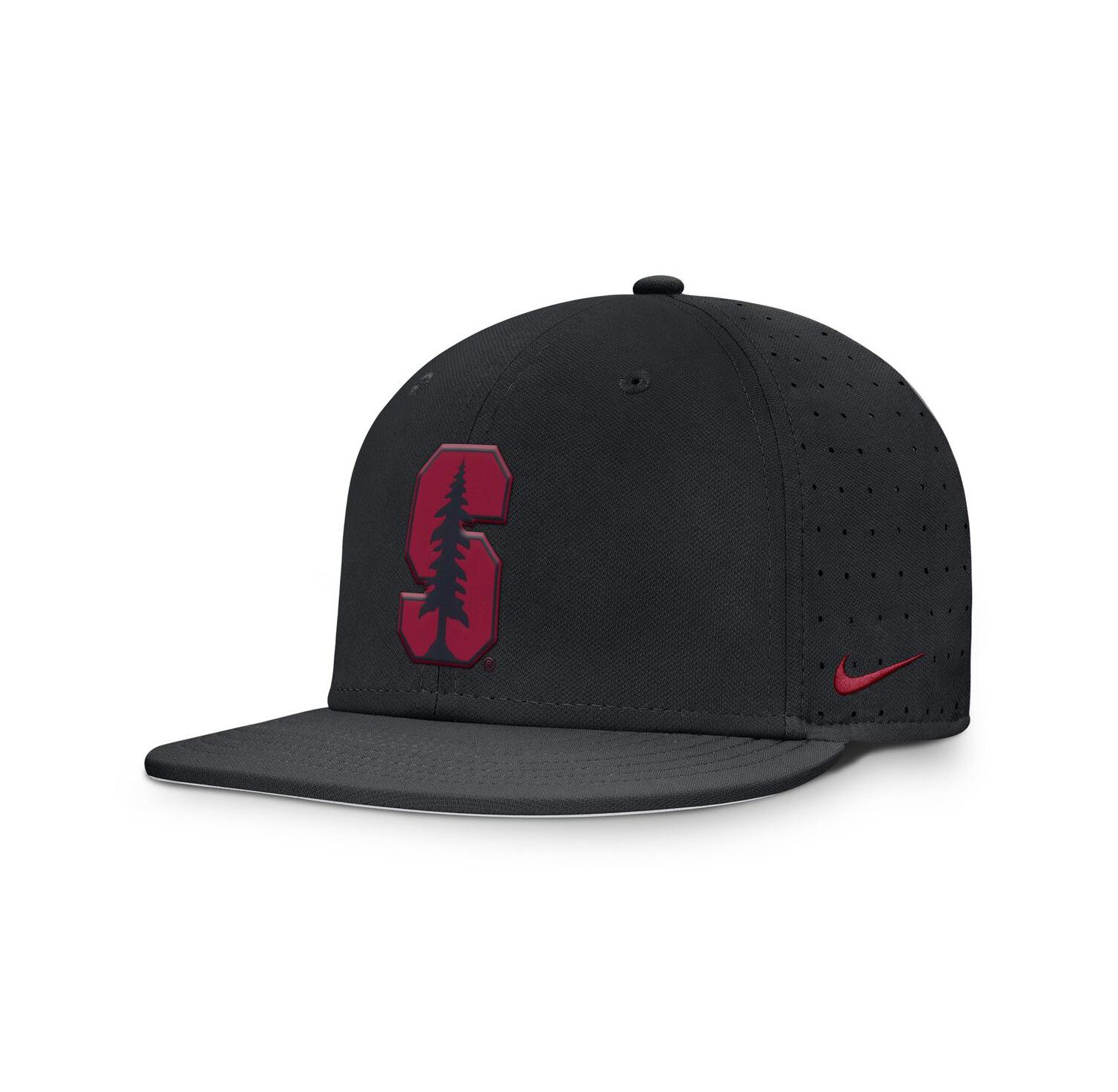 Men's Black Stanford Cardinal On-Field Dugout True Performance Fitted Hat