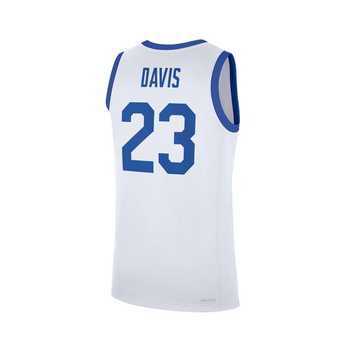 Мужской топ Nike Anthony Davis White Kentucky Wildcats Performance Replica Basketball Jersey — фото 2