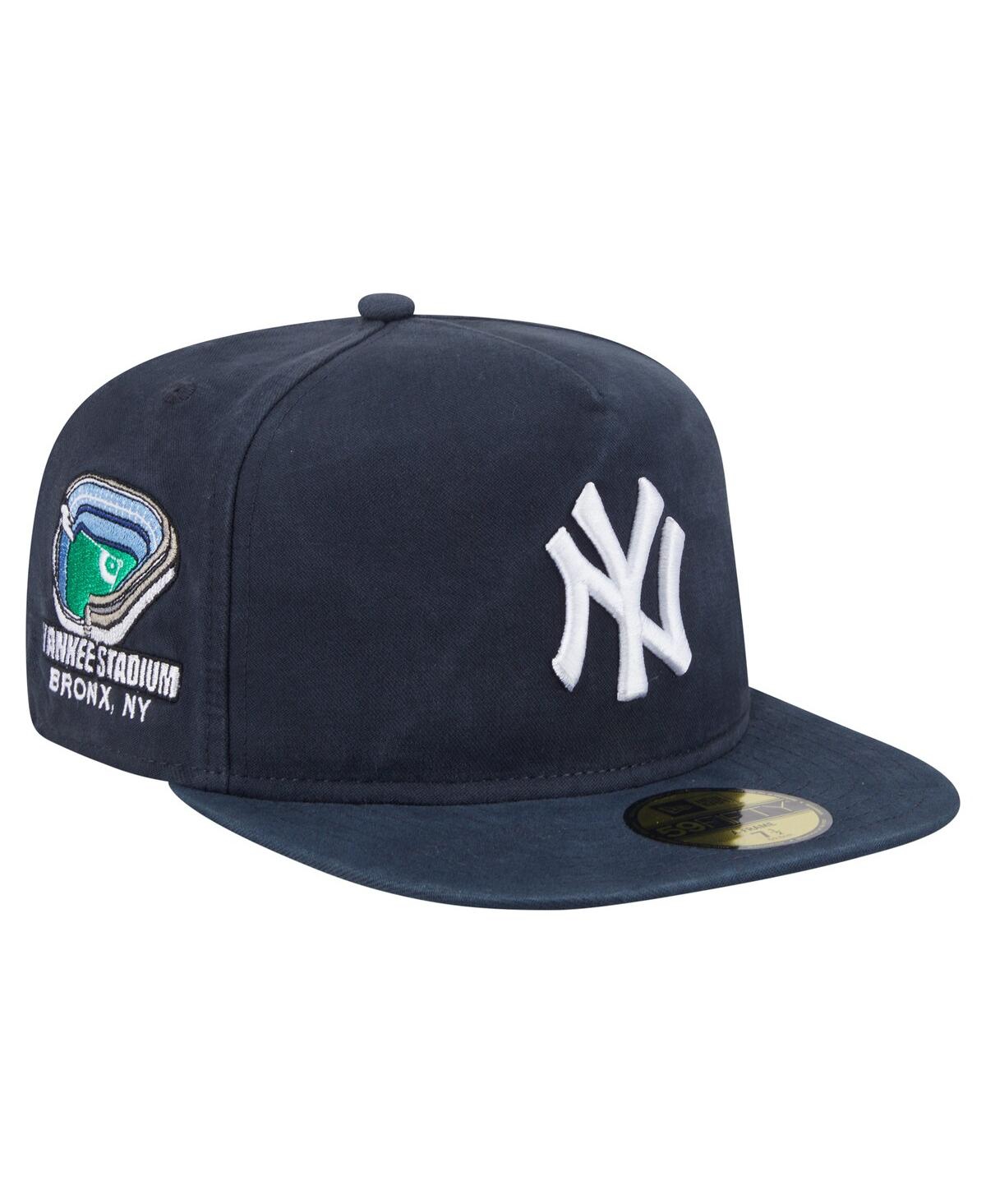 New Era Men's Navy New York Yankees Championship Side Flag A-frame 59fifty Fitted Hat In Navy