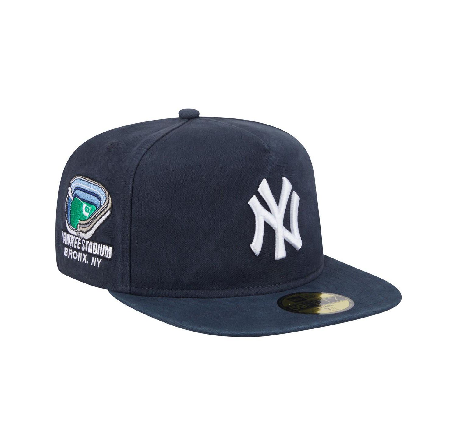 Men's Navy New York Yankees Championship Side Flag A-Frame 59FIFTY Fitted Hat