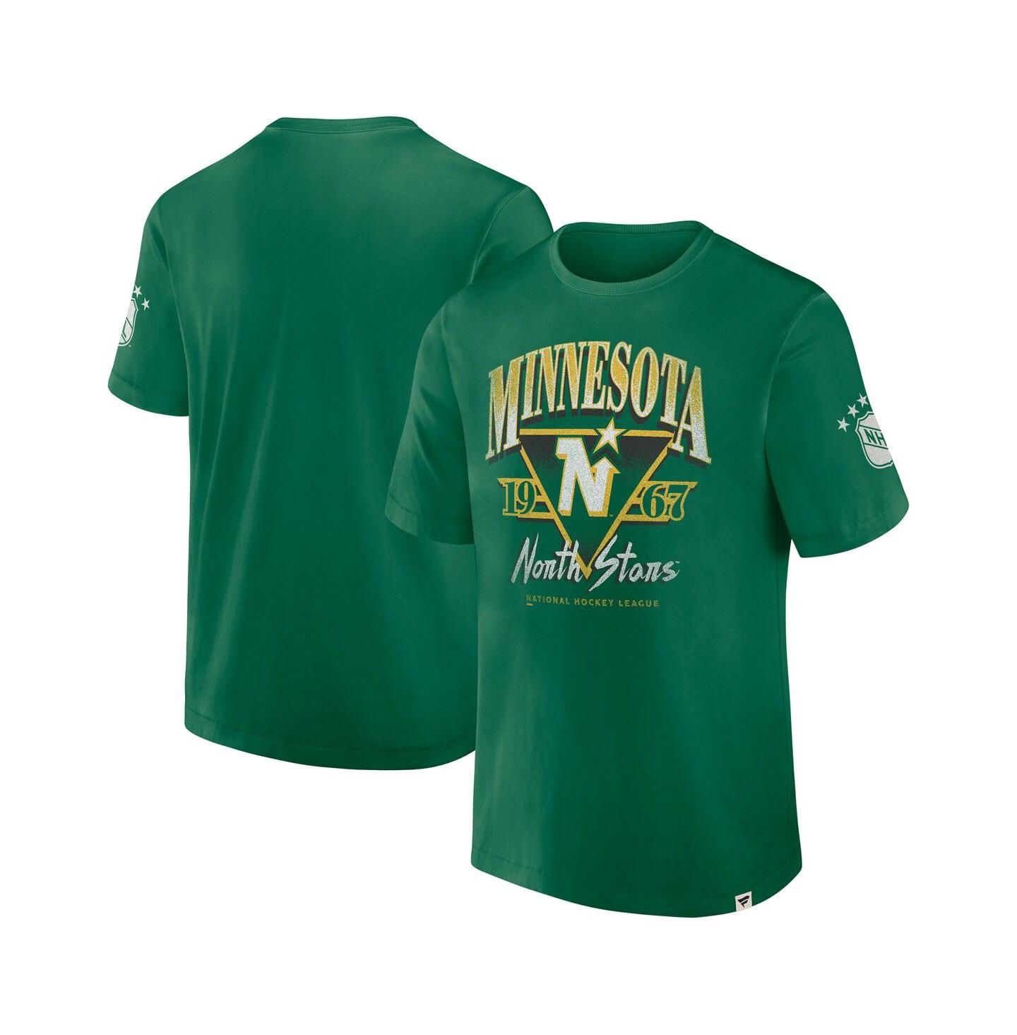 Мужская футболка Fanatics Kelly Green Minnesota North Stars Decades Collection Made To Last — фото 1